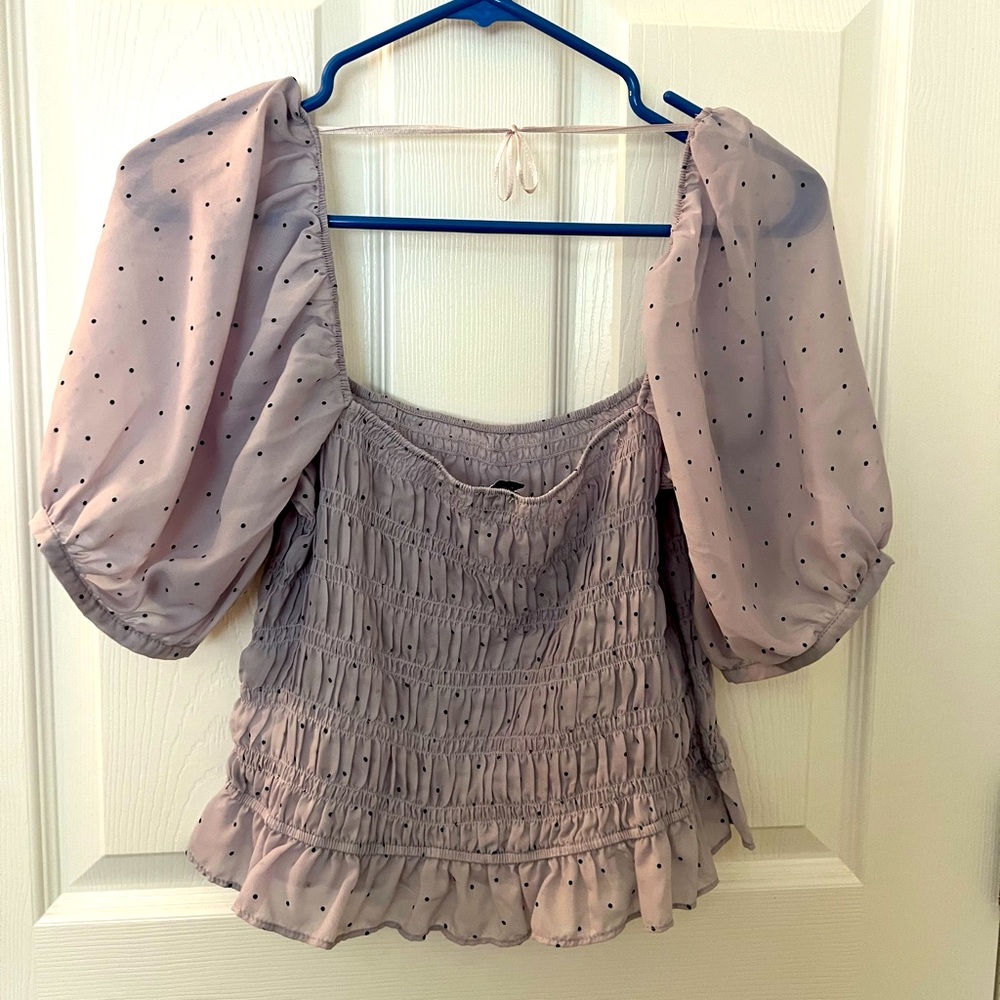 Polka dotted blouse